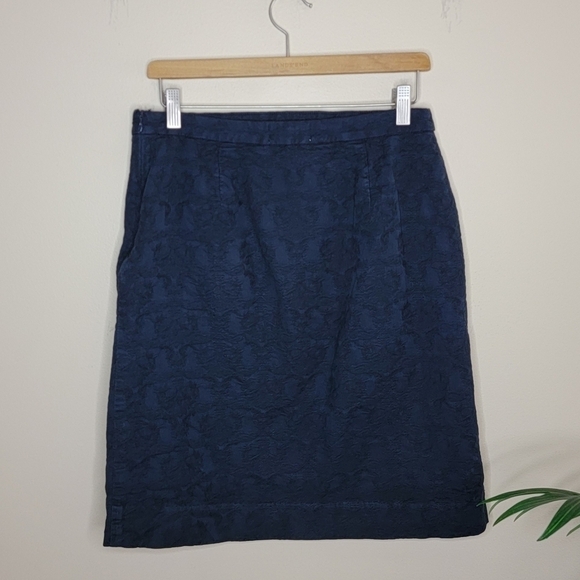 Anthropologie Moulinette Soeurs | Textured Pencil Skirt with Front Pockets - Picture 2 of 5